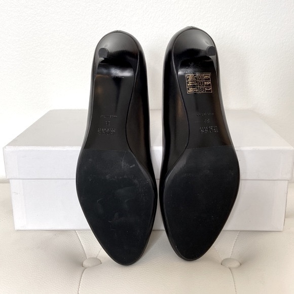 HUGO BOSS DAYLA BLACK LEATHER PUMP S SZ 8 - Picture 6 of 7
